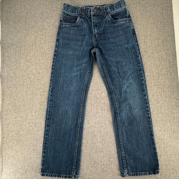 Boys Juniors Levis 505 Jeans‎ Cotton 14 REG W27" x L27" Pre-Owned Dark Blue - Picture 1 of 14